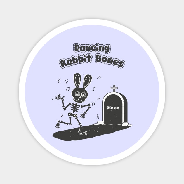 DANCING RABBIT BONES Magnet by CuteAndCoolStudio